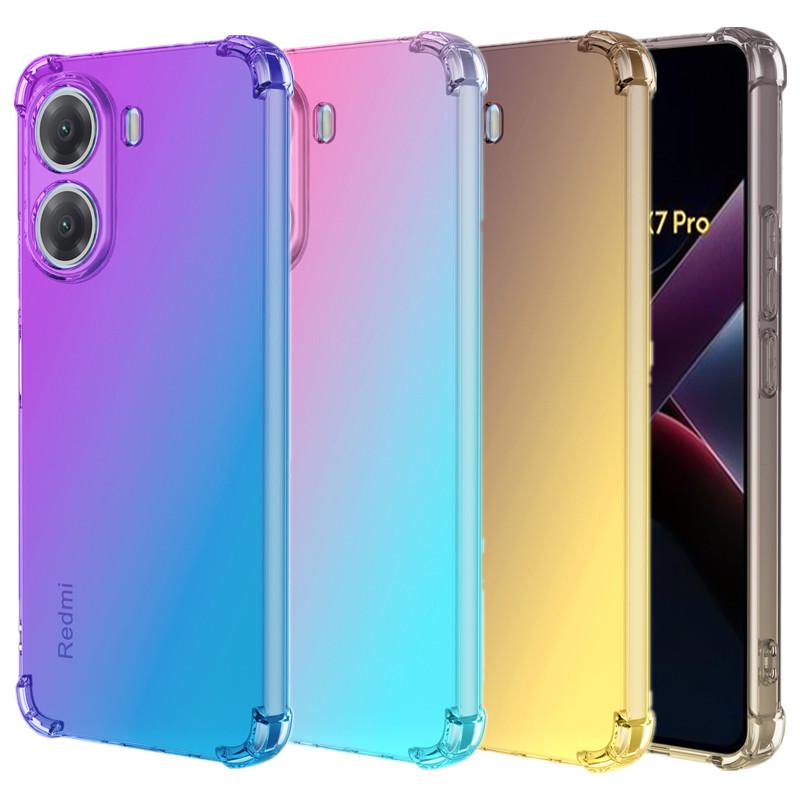 Ударопрочный градиентный чехол из ТПУ с усиленными углами для Xiaomi Poco X8 Pro Max, защитный прозрачный чехол
