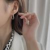 Ayollar uchun yangi koreys metall halqa sirg'alari moda yoqimli oltin kumush rang pank jozibali sirg'a minimalist zargarlik buyumlari