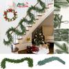 Five-Fork Rattail Artificial Decoration, 47.24 Inch/pcs Realistic Garland For Holiday, Christmas, Full, Artificial Branches