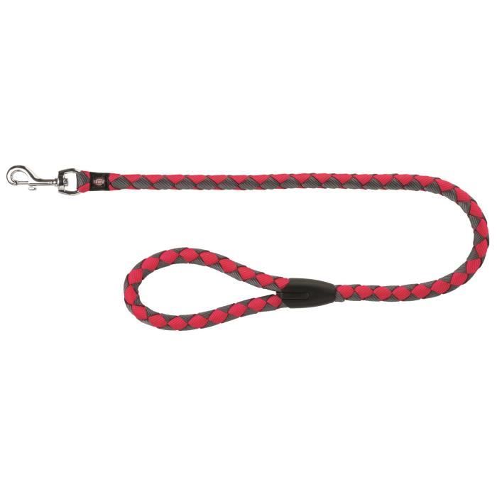 TRIXIE Cavo laisse L–XL : 1 m - ø 18 mm - Fuchsia et gris graphite - Pour chien