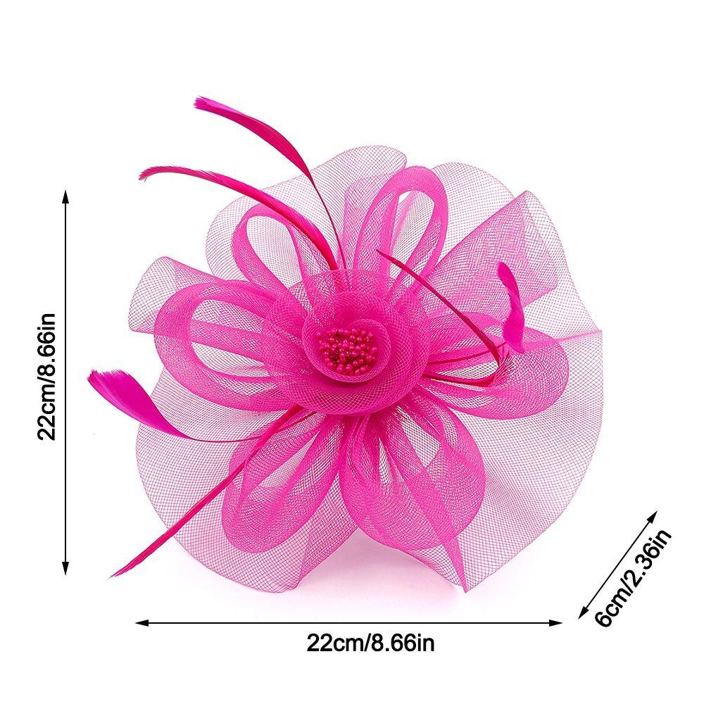 Повязка для волос на чайную вечеринку с перьями и лентой, шляпа-дерби, винтажные шляпы-чародейки для женщин