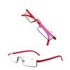 Metal Anti-Blue Light Reading Glasses Men Half Frame Prescription Eyeglasses Male Reading Glasses