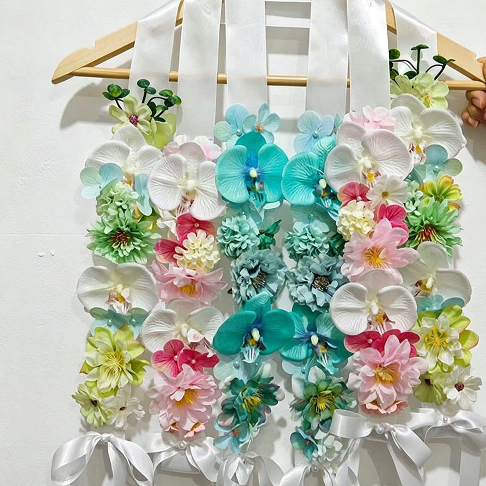 Artificial Flowers Satin Flower Shawl Elegant Style Flower Lei New Artificial Flower Sash Birthday