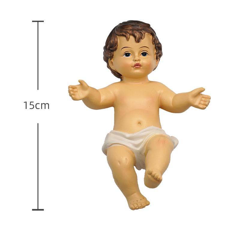 6 см/10 см/15 см кукла-младенец Иисус статуя святые статуи младенческий Адвент орнамент религиозная фигурка Иисуса домашняя церковь Рождественское ремесло украшение подарок