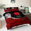 ValentineS Day Gifts Blue Rose Floral Duvet Cover Collection King Size 3 Pieces 3D Printed Blossom Bedding Collection Room Decoration Women