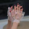 1 пара 3D цветочная тюлевая запястная накладка на рукав, маникюр, Po, нейл-арт, реквизит для фотосъемки, украшение для маникюра