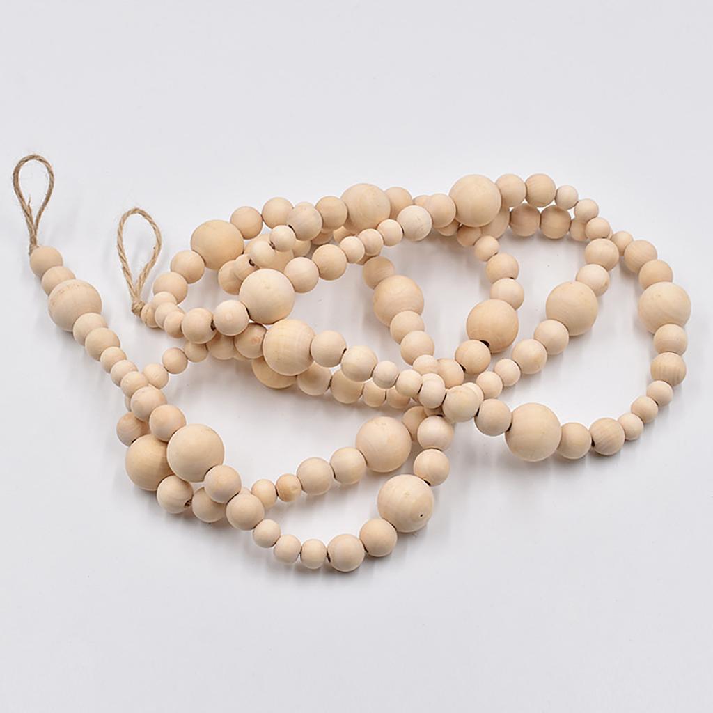 Подхваты для штор-Деревянные бусины Подхват для штор Бусины- Оконный подхват Натуральное дерево Декоративные