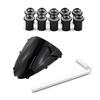 Mirhua Screen Bolts Set of 10 with Hex Wrench Windshield Screws for Windscreen Cowl or Screen Fixing Washer Design (Black)