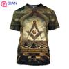 Быстросохнущие эластичные дышащие рубашки унисекс с принтом Freemason Masonic Lodge Freemasonry 3D, размер футболки CXT
