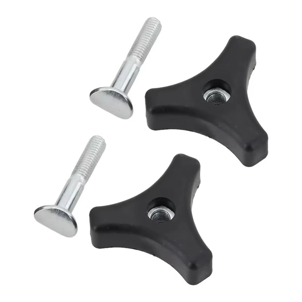 2Pcs Plastic and Metal Triangle Handle Nut Bolt Set  for Lawn Mower Machine Replacement