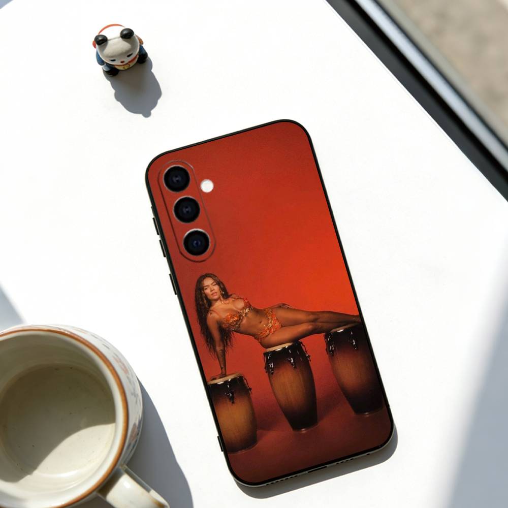 Чехол для телефона певицы Karol G Мягкий черный Для Samsung Galaxy A73,A72,A71,A70,A53,A52,A51