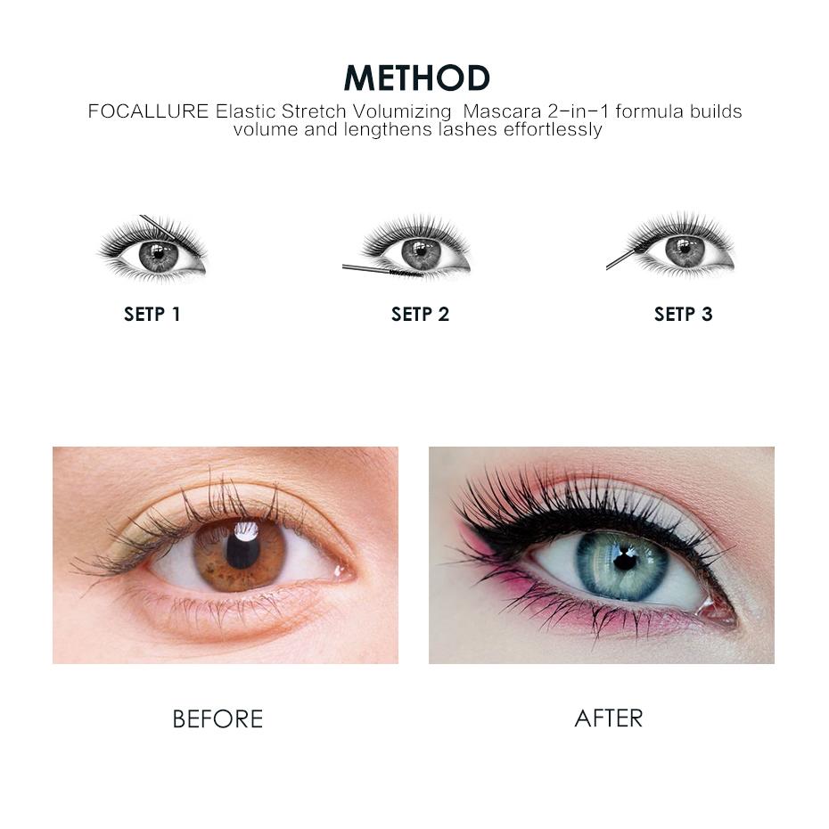 Focallure Professional 3D Black Mascara Volume Curling Makeup Waterproof Thick Lengthening Eyes Makeup Cosmetic