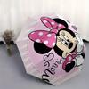 Minnie Mouse,Pink Bow Automatic Folding Umbrella - Simple 8-Rib Design, Bright Cartoon Pattern, Durable Iron Frame, Suitable For Travel, Out