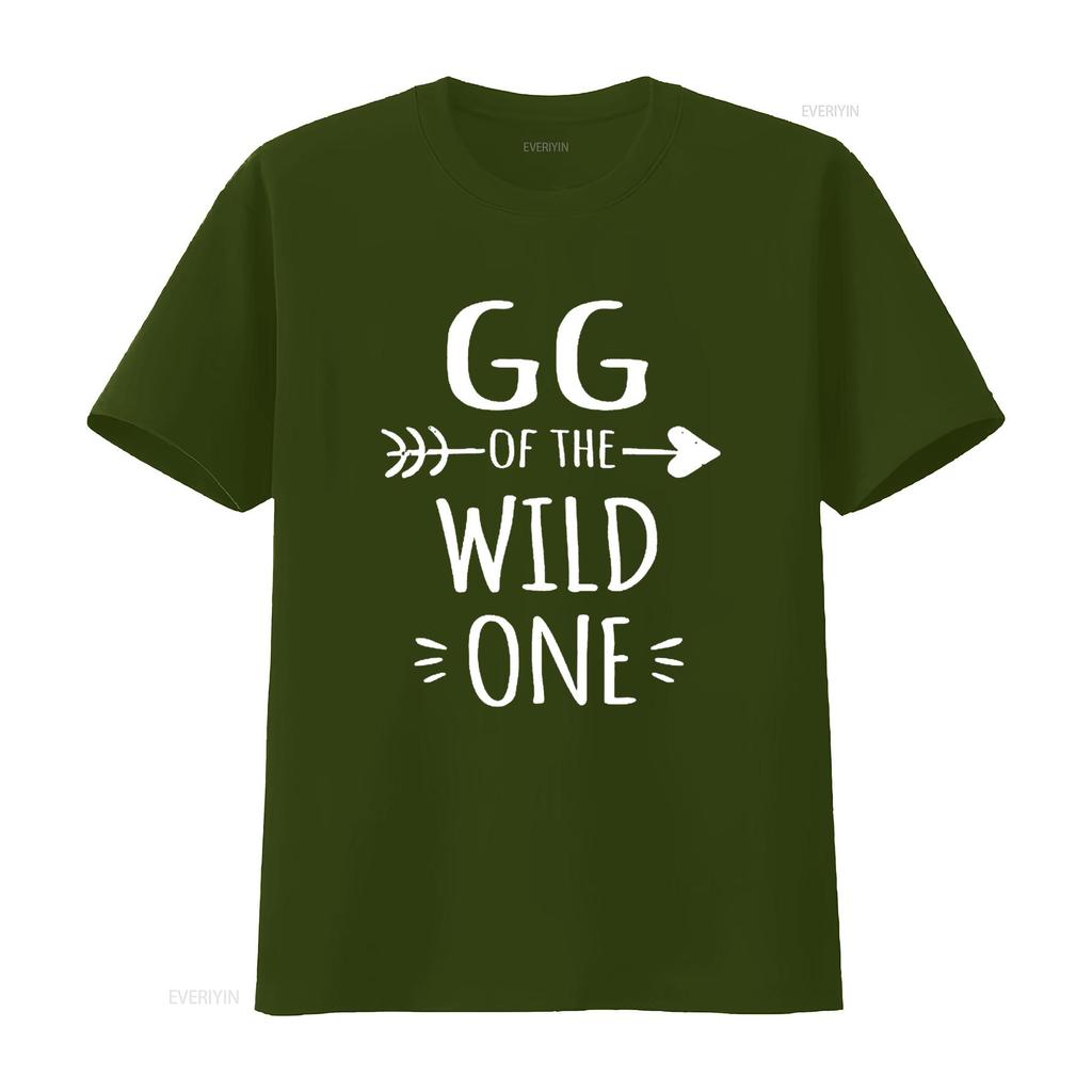 GG Of The Wild One Забавная футболка на 1-й день рождения Черная 2XL Винтажная стираная дизайнерская одежда Унисекс Топ для повседневной носки