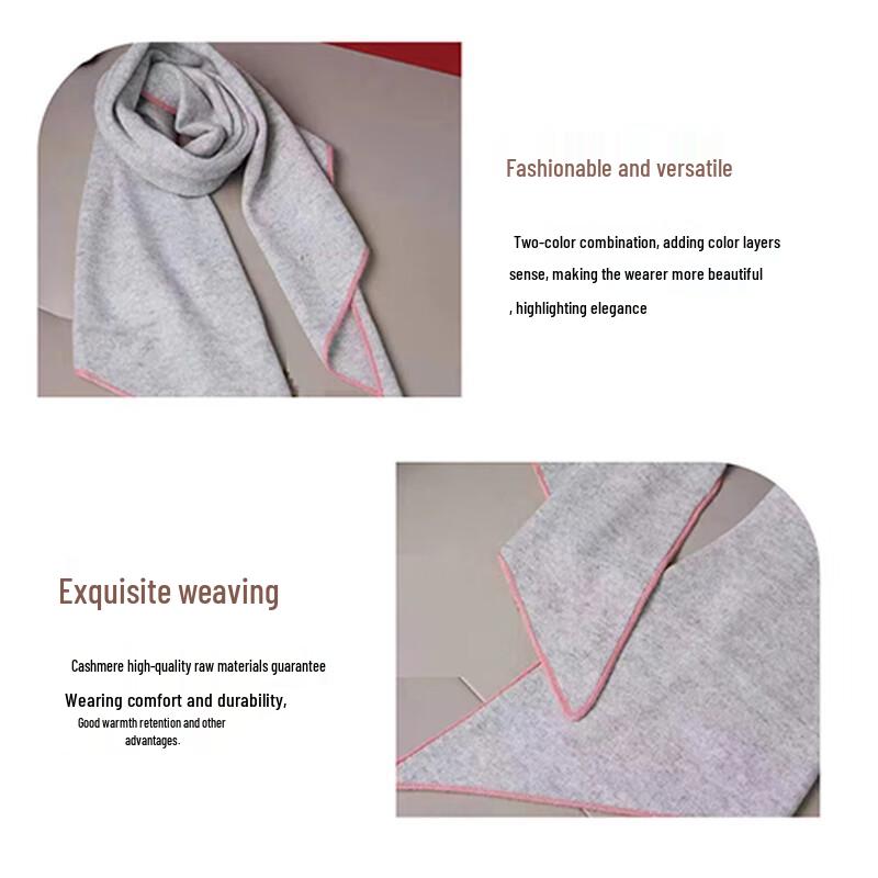 Lu Dahua 100% Cashmere Trapezoid Scarf for Women