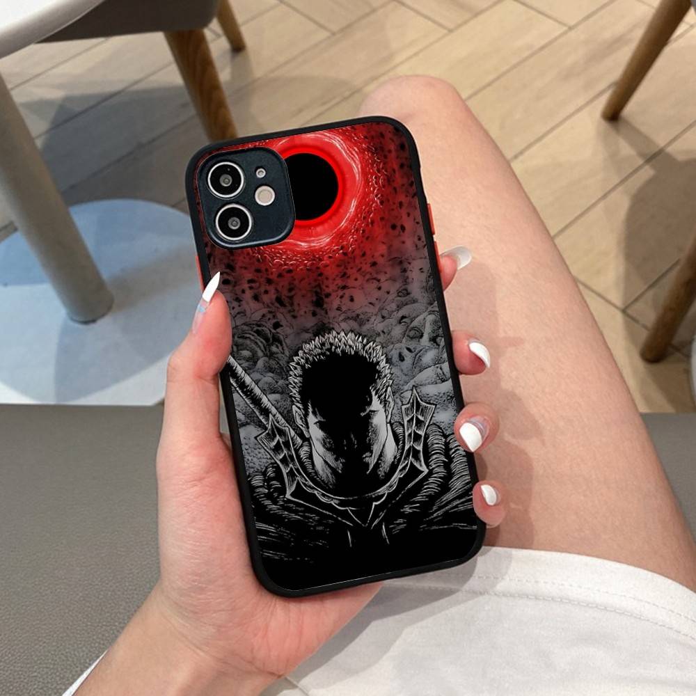 Горячий аниме чехол для телефона Berserk Guts Для IPhone 16 15 14 11 12 13 Pro Max Plus 12 XS Max Задняя крышка Матовый чехол