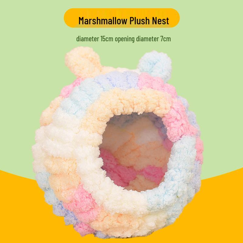 Теплое хлопковое гнездо для хомяков и мышей - Зимний спальный мешок-домик