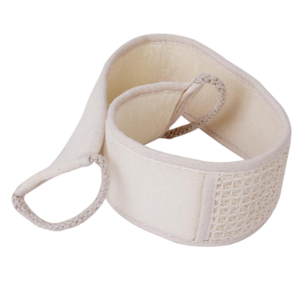 Bath Terry Cloth Back Strap Shower Sponge Scrubber