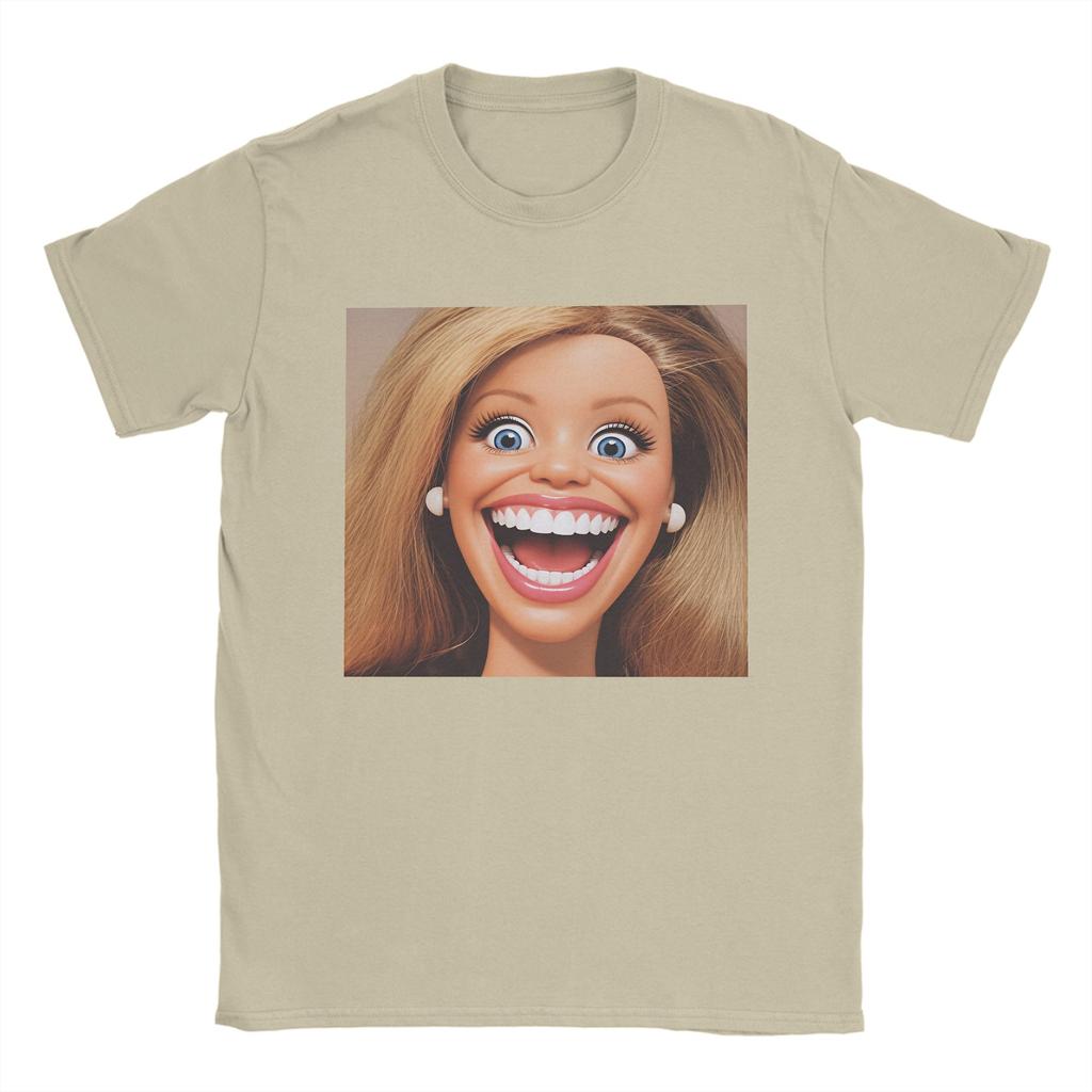 Oversized T Shirt Summer Funny Doll Print Novelty TShirts Cotton Tshirt for Unisex Y2K Retro Printed Short Sleeve Clothes