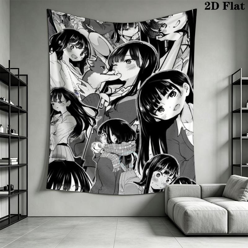 The dangerous thing in my heart Wall Tapestry Aesthetic Wall Hanging Printed Fabric Blanket Decorative Tapestries for Bedroom Living Room Home Decor