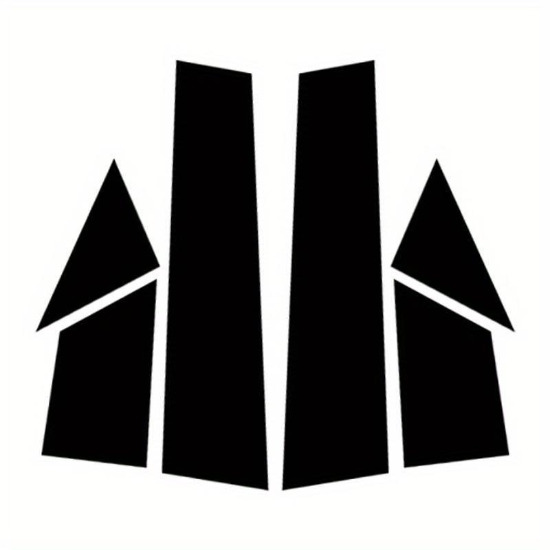 6Pcs Glossy Black Car Window Door Column B C Pillar Post Cover Trim For Fiat 500 2010 2011 2012 2013 2014-2020 Decor Stickers