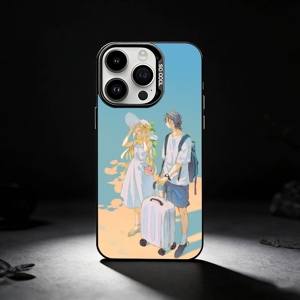 Летняя кейс-чехол с рендерингом для iPhone 17,16,15,14,13,12,11 Plus,Pro Max,XS,Цветной серебристый чехол для телефона