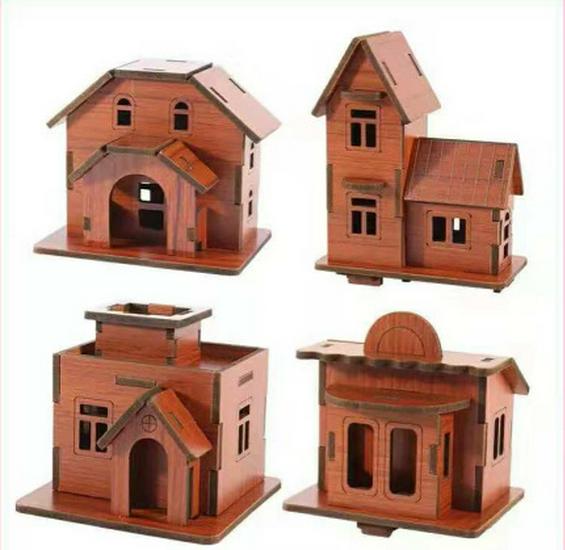 Red Bamboo 3D Wooden Car Jigsaw Puzzle - DIY Interlocking Laser-Cut Model