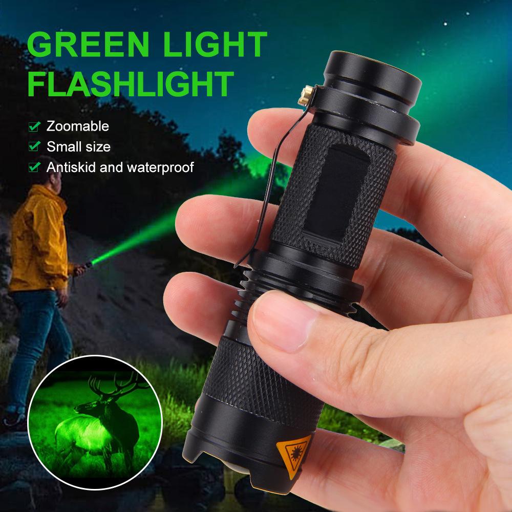 Zoom Mini SK68 Strong Light Flashlight with Pen Clip for Camping