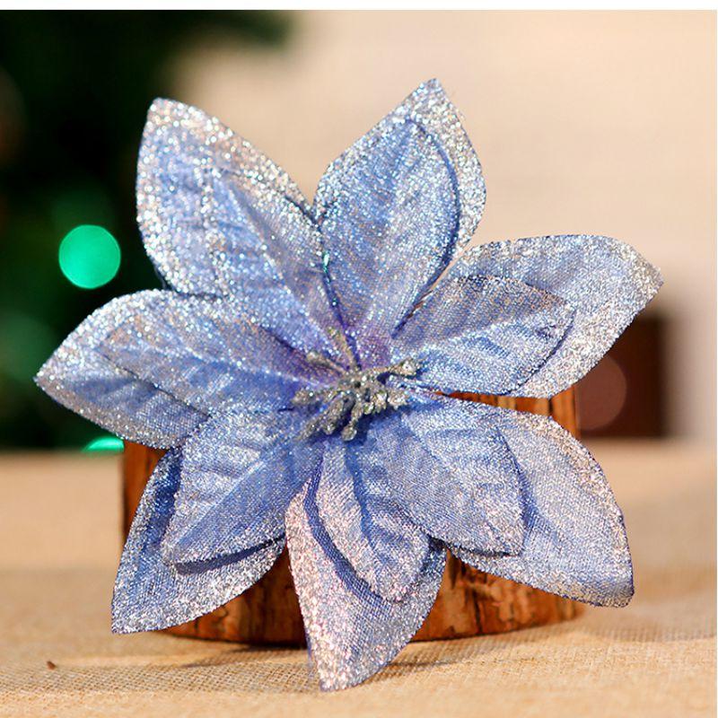 1 шт., блестящие искусственные рождественские цветы, украшения для рождественской елки, искусственные цветы, рождественские украшения, новогодний декор, новогодние подарки