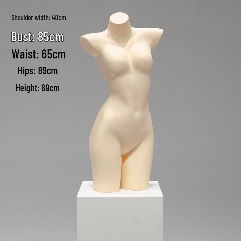 Unisex Half-Body Plastic Mannequin for Underwear Display