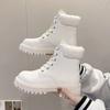 Модные женские ботильоны, зимняя обувь для женщин, ботинки на платформе из искусственной кожи, противоскользящие сноубутсы, теплые хлопковые zapatos para mujeres
