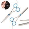 Cheetah Hairdressing Set of Thinning Scissors and Right-Handed Hair Cutting Scissors for Salon