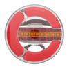 Светодиодный задний фонарь для прицепа 12-24В, хромированный, круглый, IP67, водонепроницаемый, 3000K, прозрачный красный корпус, для грузовика, лодки, яхты