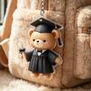 Брелок-подвеска Медвежонок на выпускной 2D Акриловый подвеска для ключей автомобиля Памятный сувенир на выпускной Подарок