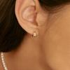 Lunne 14K Double Line Curve Stud Earrings (14K Gold) #Lfe13