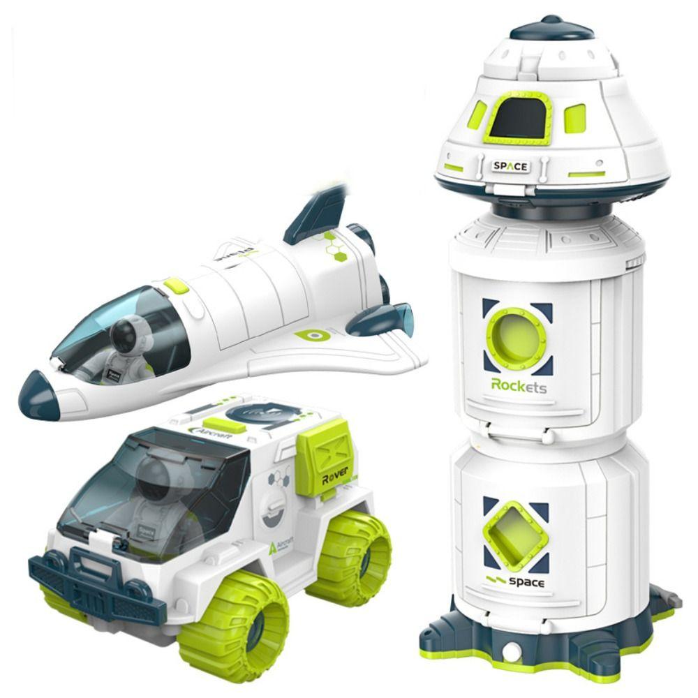 Space Station Acousto Optic Space Toys Rocket Spacecraft Model Space Shuttle Toys Toy for Kid