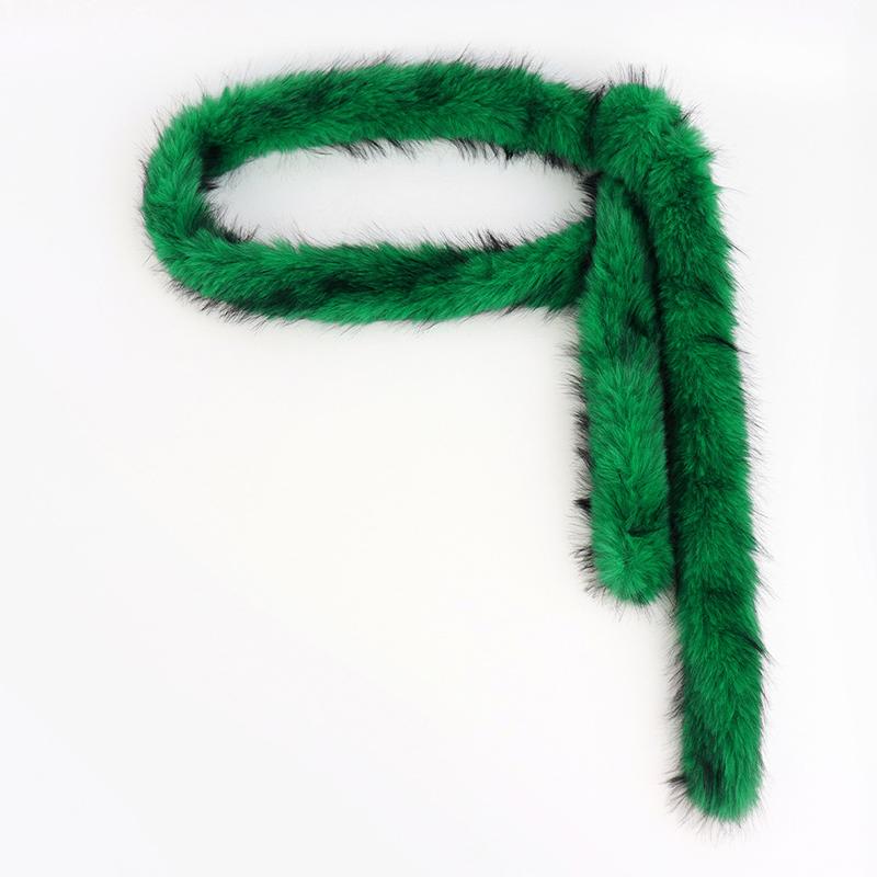 Унисекс Зимний Шарф Хип-хоп Имитация Меха на Пояс Уличный Длинный Меховой Пояс Винтажный Ремень Поясные Аксессуары Танцевальный Длина 180см