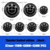 For BMW 3 Series 5 Series Modified Thunder Limited Edition Black and White Front and Rear Logo X1 X3 X5 X6 Wheel Cover Decoration