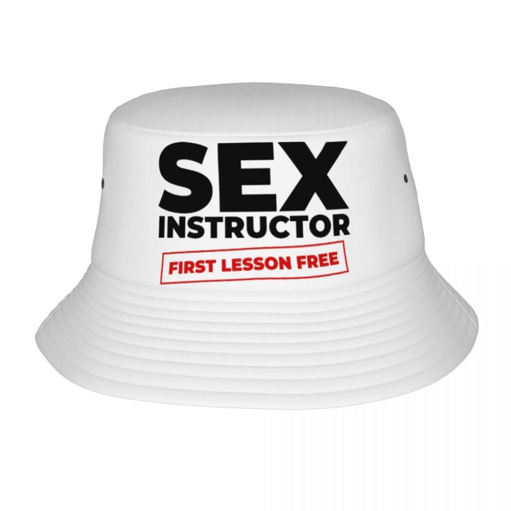 Custom Pink Sex Instructor Bucket Hat Women Unisex Fashion Summer Beach Sun Fisherman Cap