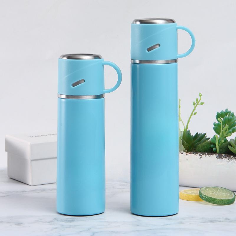 Вакуумная колба из нержавеющей стали 304 с портативной чашкой для воды двойного назначения для мужчин и женщин. Портативные подарочные чашки для бизнеса.