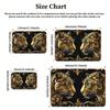 Golden leopard head floral design crystal velvet rug luxury animal print bedroom carpet living room floor mat wild natureart rug