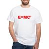 CafePress Альберт Эйнштейн Футболки Теория Белая Футболка Мужская 100% Хлопок, Классическая Графическая Белая Футболка