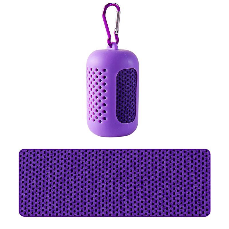 Microfiber Towel Circular Silicone Wrapped Cold Towel Sports Quick Dry Super Absorbent Camping Towel Gym Swim Yoga Beach Towels