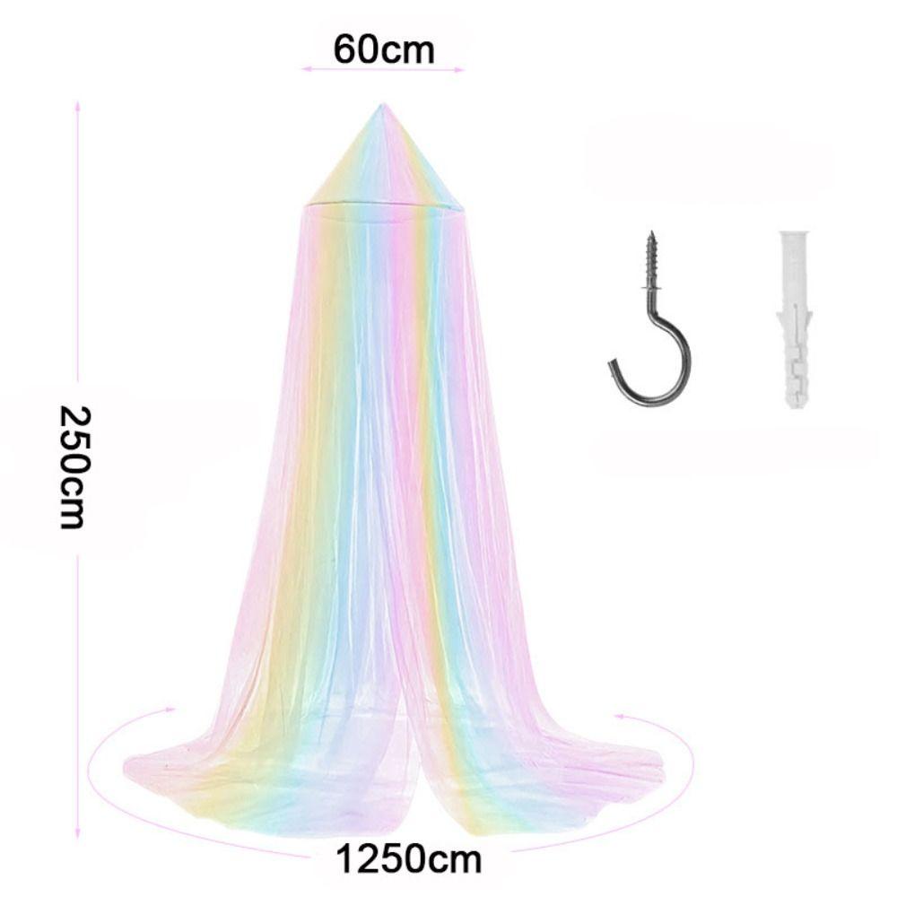 Rainbow Color Dome Mosquito Net Princess Style Bed Tent Room Decor Bed Canopy  Summer