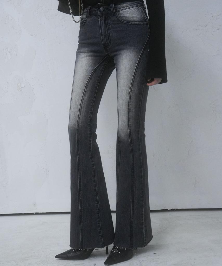 AVANDRESS Thin Bootscut Pants Vintage Blue (C Type)