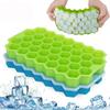 37 Grid Silicone Ice Cube Mold with Cover Cellular Mesh Stackable DIY Ice Mold Reusable Food Grade Kitchen Utensils