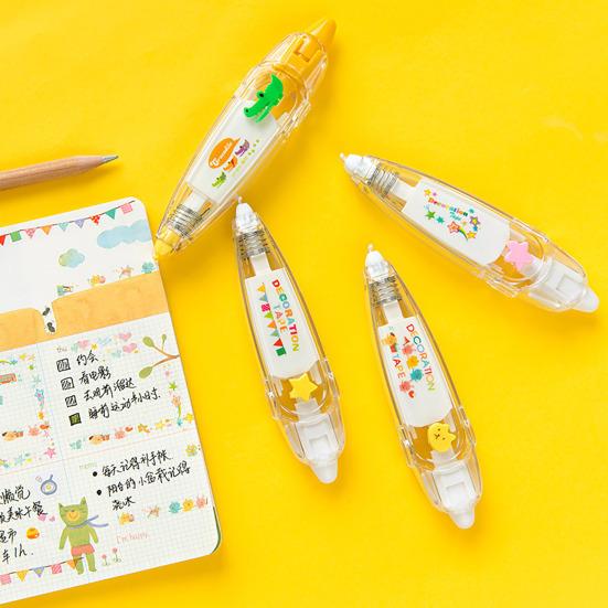 Animals Press Type Decorative Pens Cartoon Pattern DIY Lace Correction Tapes Infinite Decorative Pens for Scrapbooking Diary