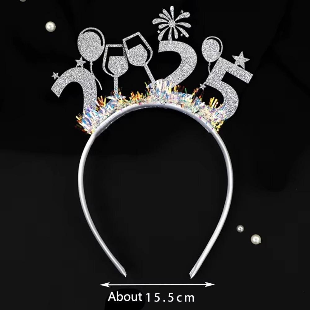 5pcs/set Cosplay Anime Party Headpiece Letter Decor Headwear HAPPY NEW YEAR Headband  Styling Tool