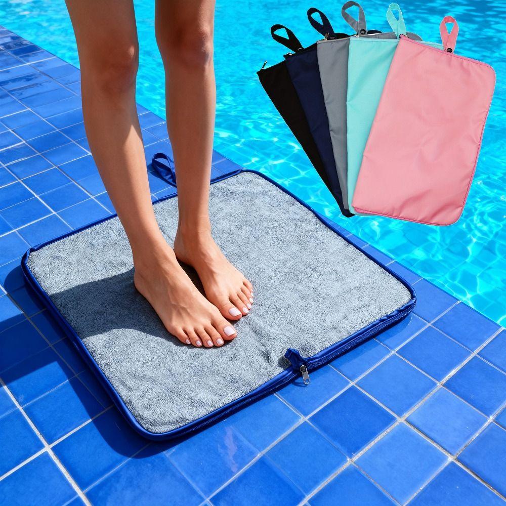 Snap Handle Towel Wet Bag Zipper Closure Wet Bag for Swimsuit Compact Swim Bag  Swimming