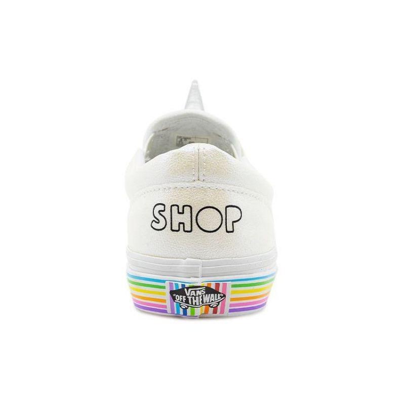 Vans Slip-On women's low-top leather skate shoes white multicolor VN0A54EX2JQ